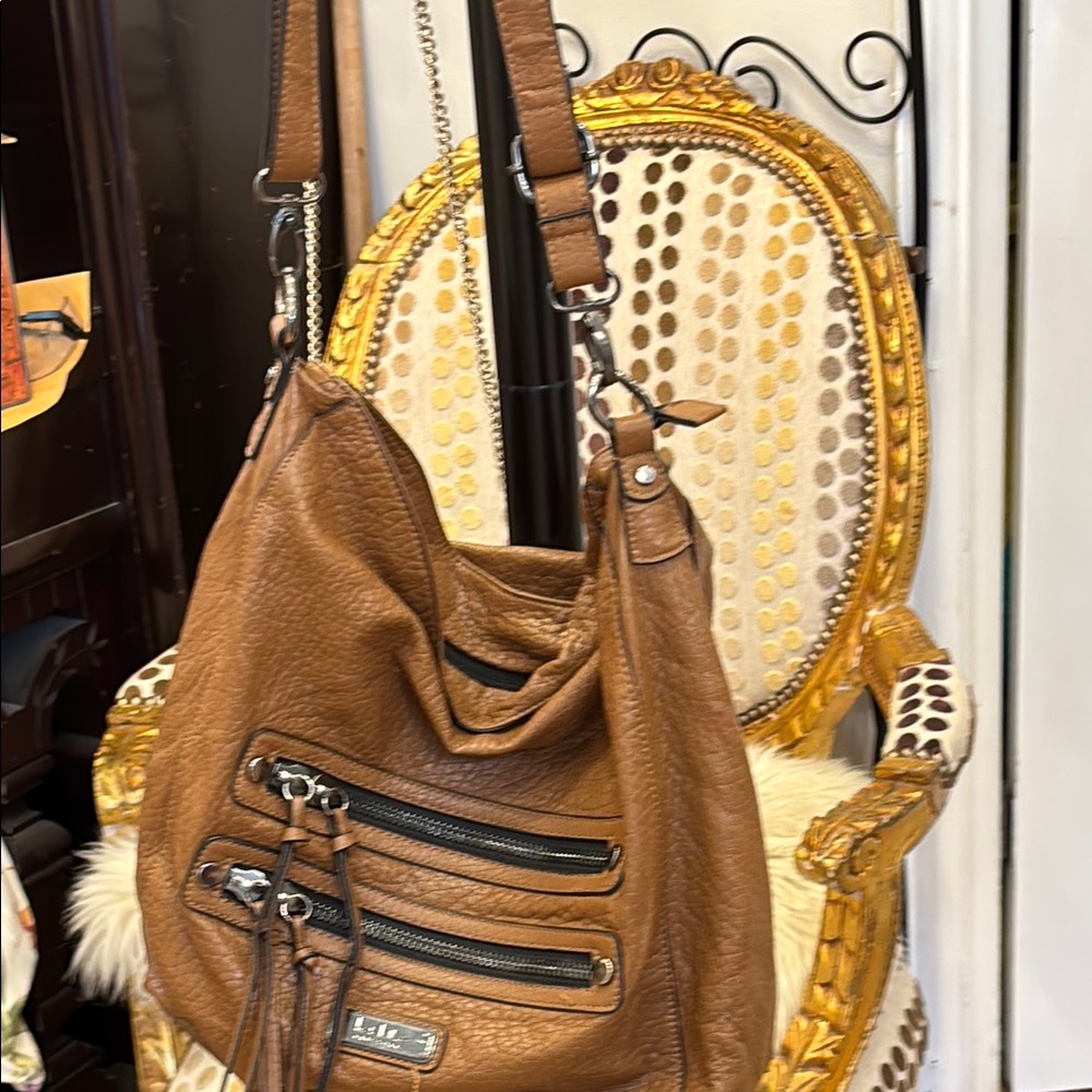 Nicole by Nicole Miller Brown Hobo Bag with Slouchy Design